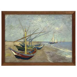 reprodukcja-van-gogh-cottages-w-brazowej-ramie-70x50-cm