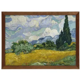 reprodukcja-van-gogh-w-brazowej-ramie-70x50-cm-pole-z-cyprysami