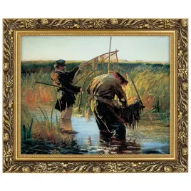 reprodukcja-obrazu-rybacy-40x50-cm-w-zlotej-ramie-leon-wyczolkowski