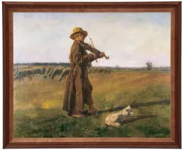 reprodukcja-obrazu-pastuszek-40x50-cm-w-drewnianej-ramie-chelmonski