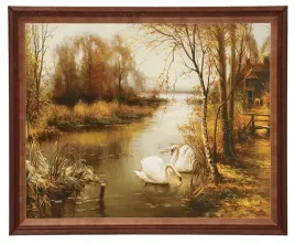 obraz-labedzie-40x50cm-w-drewnianej-ramie-zygmunt-konarski