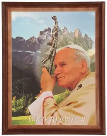 obraz-religijny-jan-pawel-ii-w-ramie-30x40-cm-sosnowa-drewniana-rama