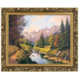 reprodukcja-obrazu-40x50-cm-w-zlotej-ramie-mostek-iii-nowaczynski