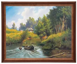 obraz-nad-rzeka-w-drewnianej-ramie-40x50-cm-marian-kaszuba