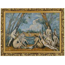obraz-w-zlotej-ramie-makowka-70x50-cm-paul-cezanne-the-large-bathers