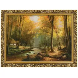 obraz-w-zlotej-ramie-las-jesienia-50x70-cm-zygmunt-konarski