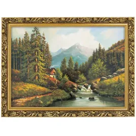 reprodukcja-obrazu-nad-potokiem-w-zlotej-ramie-50x70-cm