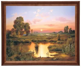 obraz-moczary-zachod-slonca-cezary-rozycki-40x50-cm-drewno-sosnowe
