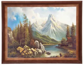reprodukcja-obrazu-przystan-w-gorach-30x40-cm-w-drewnianej-ramie