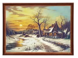obraz-w-drewnianej-ramie-50x70cm-zima-zachod-slonca-adam-lis