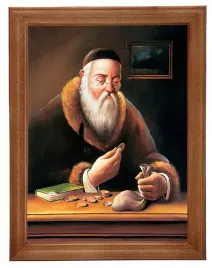 reprodukcja-obrazu-w-drewnianej-ramie-18x24cm-zyd-sakiewka-kaszuba