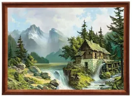 reprodukcja-mlyn-nad-jeziorem-50x70cm-w-drewnianej-ramie-wojciech-krol