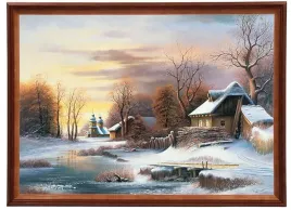 reprodukcja-obrazu-zima-k-brocki-w-ramie-drewnianej-50x70-cm