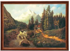 reprodukcja-obrazu-potok-w-dolinie-50x70-cm-drewniana-rama
