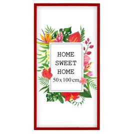 drewniana-ramka-na-zdjecia-50x100-cm-czerwona-ekologiczna-z-plexi