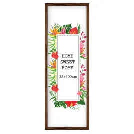 ekologiczna-ramka-drewniana-35x100-cm-brazowa-z-plexi-polska-produkcja