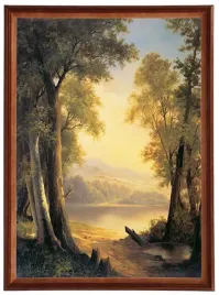 reprodukcja-obrazu-gaj-nad-jeziorem-w-ramie-50x70-cm-e-kraft