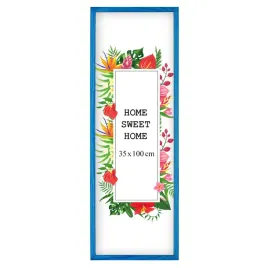 drewniana-ramka-na-zdjecia-35x100-cm-niebieska-z-plexi-polska-produkcja