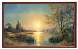 obraz-w-drewnianej-ramie-60x100-cm-jezioro-zachod-slonca-m-lorens