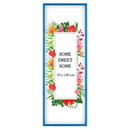 drewniana-ramka-na-zdjecia-50x140-cm-niebieska-ekologiczna-z-plexi