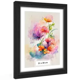 elegancka-czarna-ramka-drewniana-21x30-cm-frezowana-oprawa