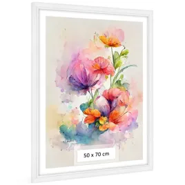 biala-drewniana-ramka-50x70-frezowana-na-zdjecia-i-plakaty