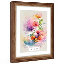 elegancka-brazowa-ramka-drewniana-18x24-cm-zdjecia-plakaty-obrazy