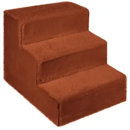 schodki-dla-psa-3-stopnie-tapicerowane-ciemnopomaranczowe-podest-dla-psa