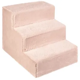 schodki-dla-psa-3-stopnie-tapicerowane-jasnorozowe-podest-stelaz-drewniany