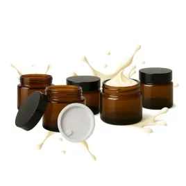 5x-sloik-sloiczek-szklany-brazowy-30g-na-krem-balsam-kosmetyki-zel-swieczki
