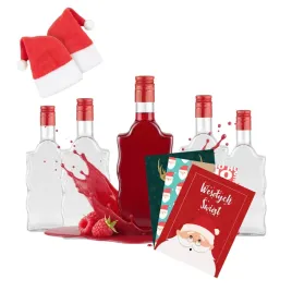 zestaw-5x-butelka-szklana-fala-500ml-etykieta-czapka-swiateczny-prezent