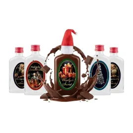 swiateczny-komplet-5x-butelka-laura-50ml-prezent-etykieta-owal-mini-czapka