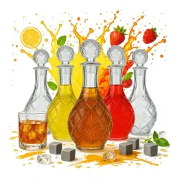 5x-szklana-karafka-pina-900ml-na-nalewki-alkohol-prezent-pojemniki-09l