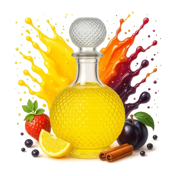 Szklana Karafka LUNA 1L na Nalewki Alkohol Prezent Butelka Szklana Pojemnik