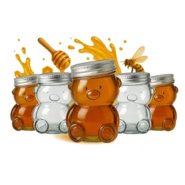 5x-sloik-szklany-mis-150ml-z-zakretka-na-miod-dzem-miody-sloiczek-miodowy