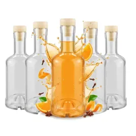 5x-butelki-szklana-tadek-250ml-na-nalewki-alkohol-likier-sok-zestaw