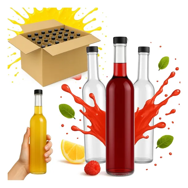 20x Butelki FUTURA GPI 500ml z zakrętką + KARTON KRATOWNICA na alkohol