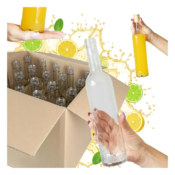 20x Butelki KRYSZTAŁ 500 ml z zakrętką + KARTON KRATOWNICA na alkohol 0,5l