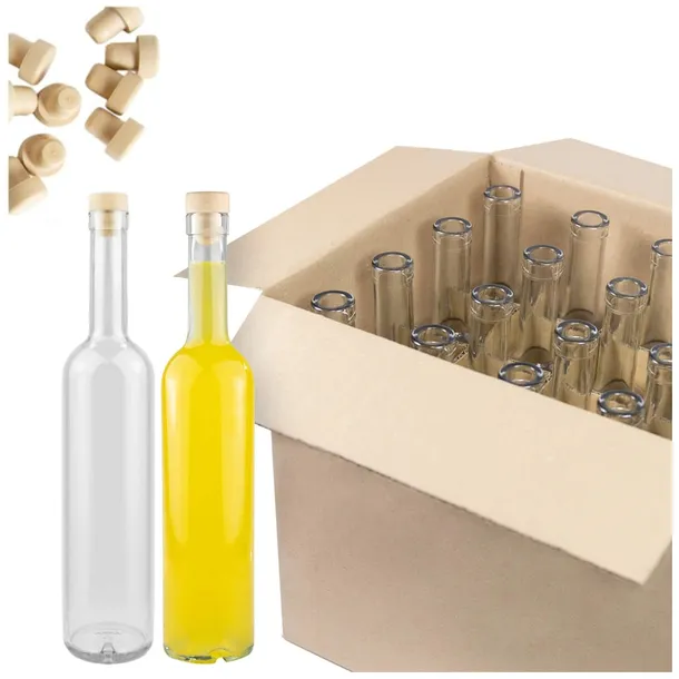 20x Butelki FUTURA 500 ml + KARTON KRATOWNICA na alkohol wódkę bimber