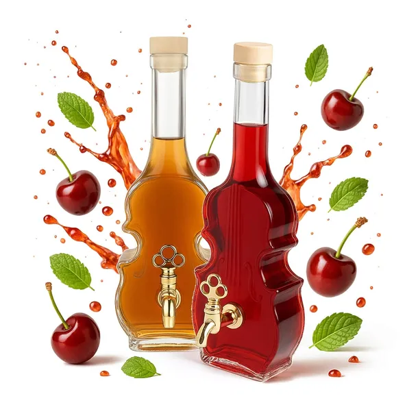 Butelka KARAFKA SKRZYPCE z kranikiem 500ml NALEWKA WINO PREZENT 0,5l