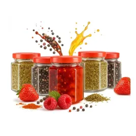 5x-sloik-szklany-szesciokatny-200ml-na-dzem-miod-konfitury-przyprawy-sloiki