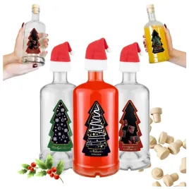 5x-butelki-szklane-tadek-500ml-etykieta-choinka-czapka-mikolaja