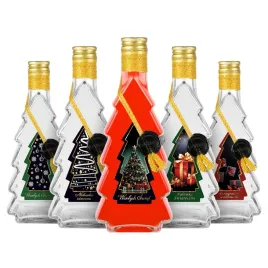 5x-butelki-choinka-500ml-zdobiona-swiateczna-butelki-na-swieta-nalewki-wino