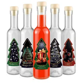 5x-butelka-futura-250ml-etykieta-choinka-butelki-na-swieta-nalewki-likier