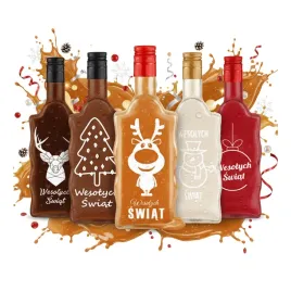 zestaw-5x-butelki-szklane-swiateczne-fala-500-ml-z-nadrukiem-na-nalewki