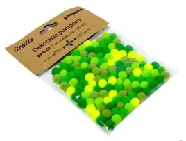 dekoracje-pompony-1cm-mix-zielony-120szt