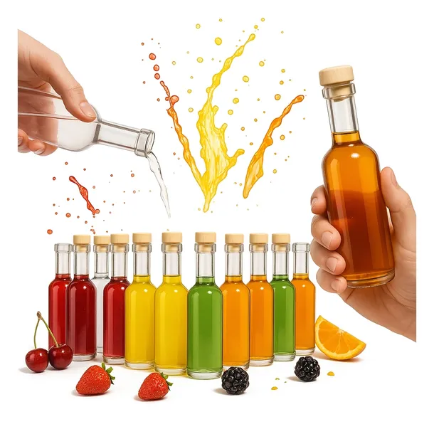 50X Butelki szklane FUTURA 100ml Z KORKIEM Na Nalewki Wino Sok Ślub