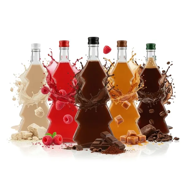 5x Butelka CHOINKA 500ml BUTELKI SZKLANE na likier nalewki prezent 0,5l
