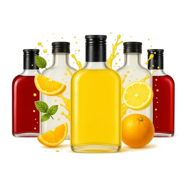 5x Butelka PIERSIÓWKA 200ml + zakrętka na BIMBER NALEWKI WÓDKĘ prezent ślub