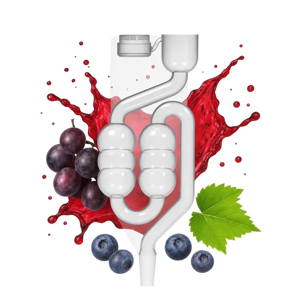 RURKA fermentacyjna PLASTIKOWA 6-KOMOROWA DO WINA ALKOHOLI NASTAWÓW CYDRU